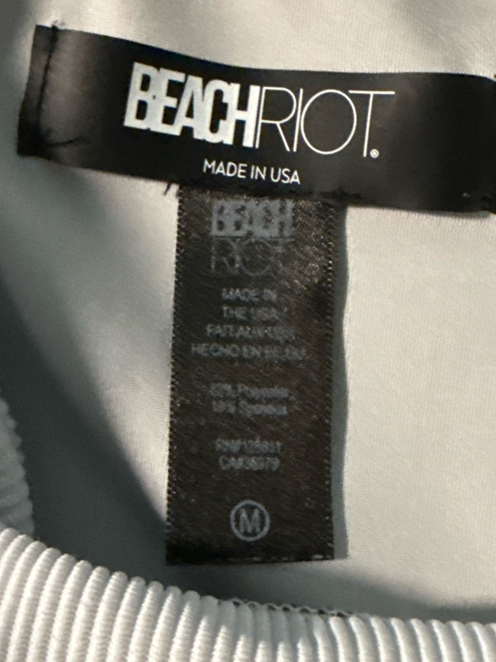 Beach Riot Black & White Ribbed Contrast Bikini - Picture 4 of 6